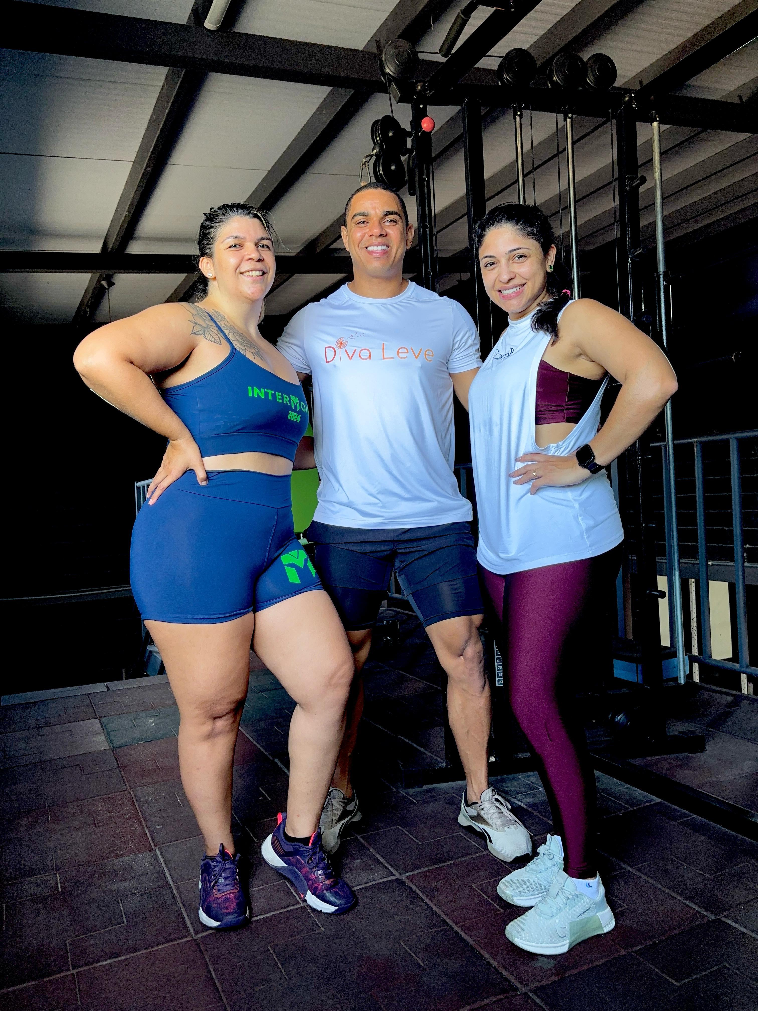 Leandro com Hellen e Jess